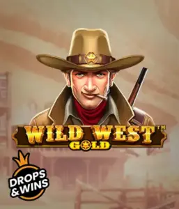  See the bold sheriff of "Wild West Gold," a popular slot game by Pragmatic Play. The visual features a determined sheriff with a sheriff’s badge, framed by a sun-baked Old West town backdrop. The game's title is prominently displayed in a classic font, highlighting the theme of adventure and law enforcement in the wild frontier. 