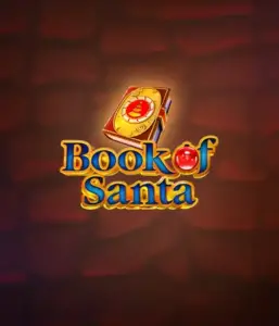 Celebrate the festive spirit with Book of Santa slot by Endorphina, featuring an ornate golden book decorated with Santa's iconic image. This image captures the warmth and excitement of Christmas, set against a cozy red background. Perfect for holiday season gaming, promising a charming escape. 